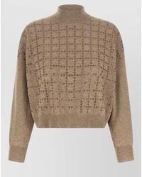 Brunello Cucinelli - Cashmere Sequin Turtleneck Loose Fit Sweater - Lyst