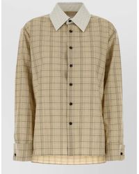 Bottega Veneta - Wool Shirt Check Pattern Long Sleeves - Lyst