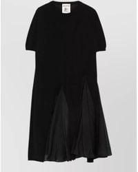 Semicouture - Blondie Cotton Silk Knit Short Dress - Lyst