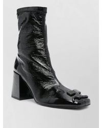 Courreges - Reedition Glossy Vinyl Calfskin Ankle Boots - Lyst
