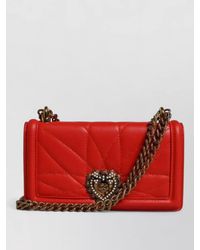 Dolce & Gabbana - Devotion Quilted Leather Shoulder Bag - Lyst