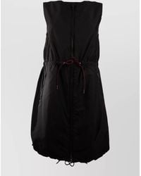 Prada - Sleeveless Jacket Drawstring Waist Zip Pockets - Lyst
