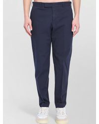 PT Torino - Mid-Rise Straight-Leg Cotton Trousers - Lyst