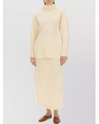 Jil Sander - Wool Regular-Fit Turtleneck Knitted Dress - Lyst