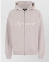 Represent - Hooded Logo Zip Cotton Sweatshirt - Lyst