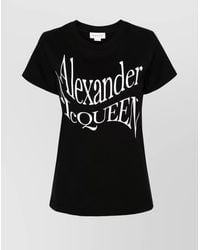 McQueen - Cotton Printed T-Shirt - Lyst