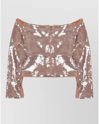 Self-Portrait - Sequined Sleeveless Blouse - Lyst