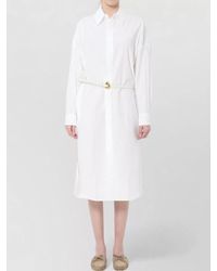 Frankie Shop - Organic Cotton Relaxed-Fit Long-Sleeve Shirt Midi Dress - Lyst