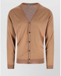 John Smedley - Wool Crewneck Cardigan - Lyst
