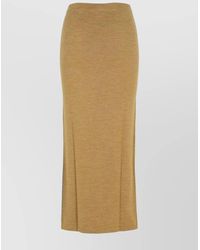 Moschino - Wool Skirt High-Waisted Maxi Length Side Slit - Lyst