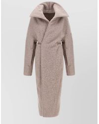 Rick Owens - Alpaca Wool Belted Maxi Coat - Lyst