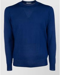 Paolo Pecora - Crew Neck Knitwear Long Sleeves Ribbed Trims - Lyst
