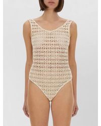 Alysi - Macramé Slim-Fit Bodysuit - Lyst