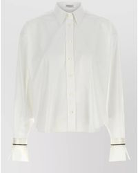Brunello Cucinelli - Cotton-Blend Relaxed-Fit Shirt - Lyst