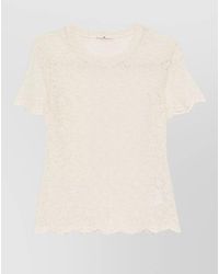 Ermanno Scervino - Embroidered Short-Sleeve Blouse - Lyst