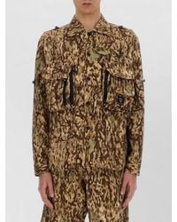 South2 West8 - Camouflage Pattern Oversize Jacket Epaulettes Pockets - Lyst
