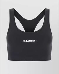Jil Sander - Logo Print Crop Top - Lyst