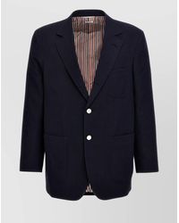 Thom Browne - Single-Breasted Seersucker Blazer - Lyst