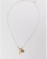 Versace - Necklace Metal Chain Brass Mixed Tones Charms - Lyst