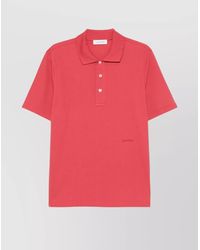 Lanvin - Cotton Piqué Polo Shirt - Lyst
