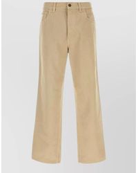 Prada - Cotton Tailored Pants Belt Loops Pockets - Lyst