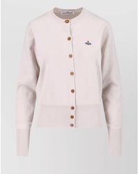 Vivienne Westwood - Cashmere Blend Ribbed Crewneck Cardigan - Lyst