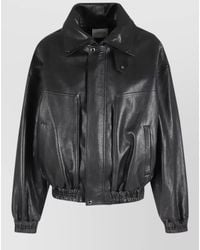 Magda Butrym - Aviator Leather Jacket High Collar Design - Lyst