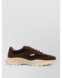 Prada - Lace Up Low Top Sneakers Contrast Sole - Lyst