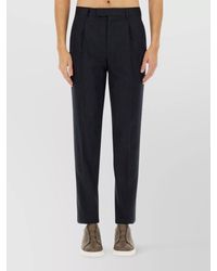 ZEGNA - Straight Leg Trousers With Pockets And Pleats - Lyst
