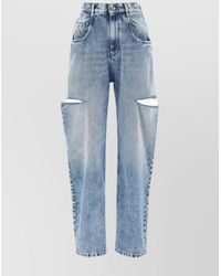 Maison Margiela - Denim High-Rise Cutout Wide-Leg Jeans - Lyst