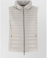 Moorer - Villan High Collar Padded Zip Vest - Lyst