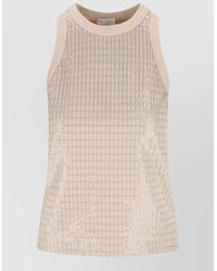Brunello Cucinelli - Cotton Sleeveless Ribbed Tank Top - Lyst