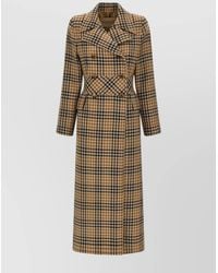 Valentino Garavani - Houndstooth Virgin Wool Double Breasted Coat - Lyst