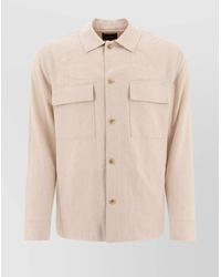 Vince - Chest Pockets Long Sleeves Point Collar - Lyst