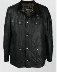 Barbour - Thornproof Waxed Cotton Jacket High Collar - Lyst