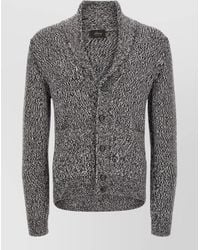 Brioni - Wool Shawl Collar Cardigan - Lyst