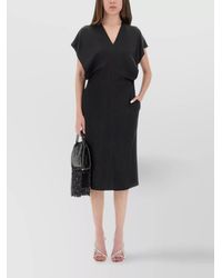 Stella McCartney - Regular-Fit Midi Dress With Wing Sleeves - Lyst