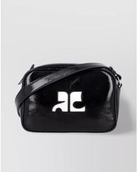 Courreges - Réédition Varnished Leather Cross-Body Bag - Lyst