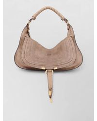 Chloé - Suede Small Marcie Shoulder Bag Top Handle - Lyst