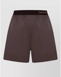 Tom Ford - Logo Band Silk Lounge Shorts - Lyst