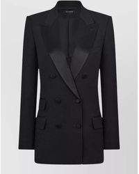 Tom Ford - Wool Double-Breasted Tuxedo Blazer - Lyst