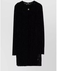 Givenchy - Long-Sleeve Crew-Neck Mini Dress - Lyst