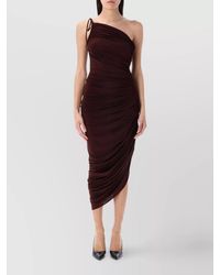 Magda Butrym - Draped One Shoulder Midi Dress - Lyst