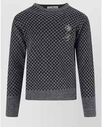 Vivienne Westwood - Alpaca-Blend Checked Crewneck Sweater - Lyst