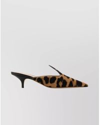 Ferragamo - Calf Hair Printed Mules - Lyst