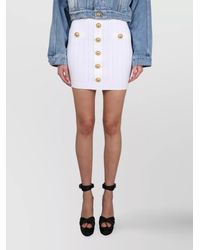 Balmain - High-Rise Knit Mini Skirt - Lyst