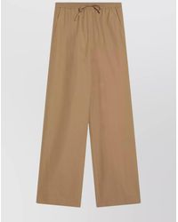 Loulou de Saison - Cotton Trousers With Elastic Waistband And Wide Leg - Lyst