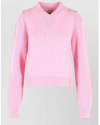 Marni - Virgin Wool Cashmere Crew Neck Sweater - Lyst