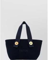 Patou - Trapeze Handbag With Button Top Handles - Lyst