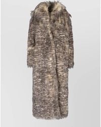Entire studios - Long Coat Faux Fur Animal Print - Lyst